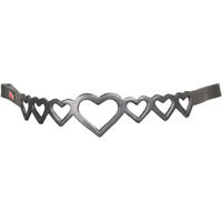 Produktbild von Karlslund Stirnband Kombi Multi Heart aus Leder in Schwarz für Pferde