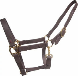 Karlslund SuperStrap-Halfter für Pferde aus Kunstleder in Braun mit Messingbeschlägen – Bild 1 von 2
