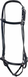 Karlslund Superstrap Hannoveranische Reittrense aus Biothane in Schwarz mit Chrombeschlägen – Bild 1 von 3