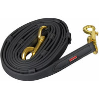 Produktbild von Karlslund SuperStrap-Pferdezügel mit Stegen in Schwarz und Chrom - 250 cm