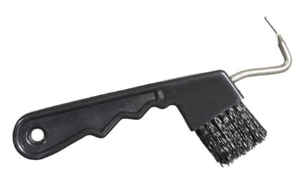 Karlslund Tindur Hufkratzer Bürste aus Nylon Schwarz für die Pferde Hufpflege – Bild 1 von 3