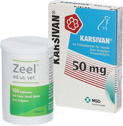 Karsivan 50 mg Vet und Zeel VET Tabletten zur Seniorenpflege für Herz und Atemwege – Bild 1 von 1
