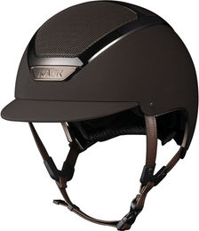 Kask Dogma Chrome Reithelm mit Lederliner in Silber und Braun – Bild 1 von 2