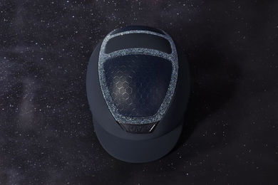 Kask Dogma Chrome Starry Night Limited Edition Reithelm mit Swarovski Kristallen Blau Schwarz Größe 57 – Bild 1 von 2