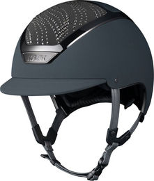 KASK Dogma Chrome Swarovski Flow Reithelm Silber Blau Grau – Bild 1 von 2