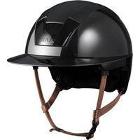 Produktbild von KASK Kooki Lady Reithelm für Damen mit braunem Kinnriemen in Schwarz