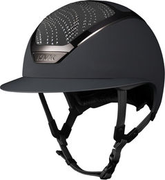 KASK Star Lady Chrome Swarovski Flow Reithelm für Damen in Schwarz Silber Grau – Bild 1 von 5