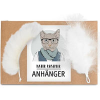 Produktbild von Kater Kasimir Ersatzanhänger für Katzenangel 2er Set mit Naturfedern und echtem Schaffell für Katzen