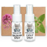 Produktbild von Kater Kasimir Katzenminze-Spray und Baldrian-Spray 2er Set für Katzen - 2 x 30 ml