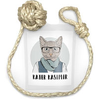 Produktbild von Kater Kasimir Katzenspielzeug Affenfaust Katzenball aus Sisal mit Glöckchen in Beige