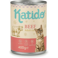 Produktbild von KATIDO Adult Katzen Nassfutter Rind mit Stückchen in Sauce getreidefrei und mit hohem Fleischanteil 400 g