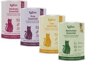 KatKare Hypo Schnupperbox Gefriergetrocknetes Katzenfutter Hypoallergen Monoprotein Ente Kaninchen Pute 4x30g – Bild 1 von 1