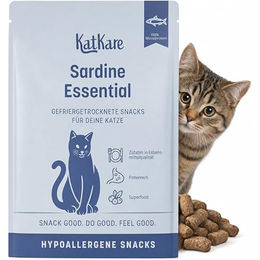 KatKare Hypoallergene Katzensnacks Sardine Gefriergetrocknetes Leckerli 30g – Bild 1 von 6