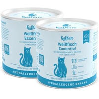 Produktbild von KatKare Hypoallergener Gefriergetrockneter Katzen-Snack Weissfisch Essential 2x70g