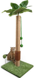 Kattensis Alpaal Katzenbaum mit selbsthaftender Gummibürste und simulierten Blättern 35 Zoll hoch – Bild 1 von 1