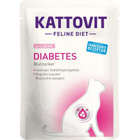 Produktbild von Kattovit Diabetes Nassfutter Lachs 24x85g Diätfutter für Katzen
