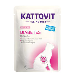 Produktbild von Kattovit Diabetes Nassfutter Lachs Veterinärdiät 24x85g