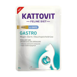 Kattovit Feline Diät Gastro Paté mit Ente für Katzen Adult 10 x 85 g - 10 x 85 g – Bild 1 von 5