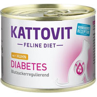 Produktbild von Kattovit Feline Diet Diabetes Nassfutter Huhn Adult 12 x 185 g - 12 x 185 g