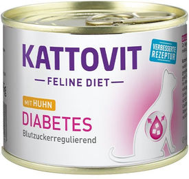 Kattovit Feline Diet Diabetes Nassfutter Huhn zur Gewichtskontrolle 12x185g – Bild 1 von 1
