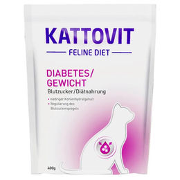 Kattovit Feline Diet Diabetes und Gewichtsreduktion Trockenfutter für erwachsene Katzen 400 g - 2 x 400 g – Bild 1 von 2
