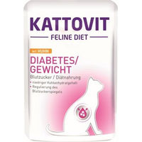 Produktbild von Kattovit Feline Diet Diätfutter Nassfutter für Katzen Adult Diabetes und Gewichtsreduktion Huhn 48x85 g