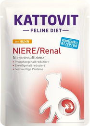 Kattovit Feline Diet Diätfutter Niere Huhn für Katzen Adult 24 x 85 g - 24 x 85 g – Bild 1 von 3