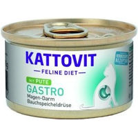 Produktbild von Kattovit Feline Diet Gastro Diätfutter für Katzen Adult Pute Nassfutter 48x85 g