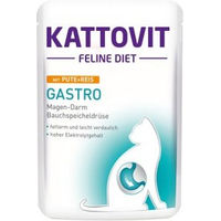 Produktbild von Kattovit Feline Diet Gastro Diätfutter für Katzen Adult Pute und Reis 24x85 g - 24 x 85 g