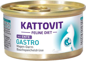 Produktbild von Kattovit Feline Diet Gastro Ente Katzen Nassfutter Diätfutter 12x85g