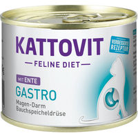 Produktbild von Kattovit Feline Diet Gastro Katzen Nassfutter Ente 12 x 185 g - 12 x 185 g
