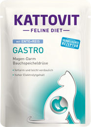 Kattovit Feline Diet Gastro Katzen Nassfutter Ente und Reis 24 x 85 g - 12 x 85 g – Bild 1 von 2