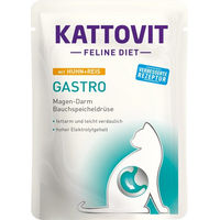 Produktbild von Kattovit Feline Diet Gastro Katzen Nassfutter Huhn mit Reis für adulte Katzen 24 x 85 g - 24 x 85 g