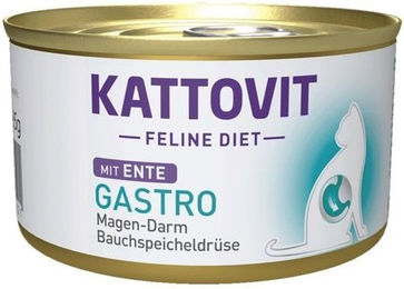 Kattovit Feline Diet Gastro Nassfutter Ente für Katzen Adult 12 x 85 g - 12 x 85 g – Bild 1 von 4