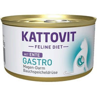 Produktbild von Kattovit Feline Diet Gastro Nassfutter Ente für Katzen Adult 12 x 85 g - 12 x 85 g