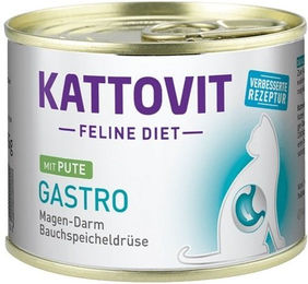 Kattovit Feline Diet Gastro Nassfutter Pute für Katzen Adult 12 x 185 g - 12 x 185 g – Bild 1 von 5