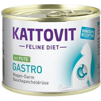 Produktbild von Kattovit Feline Diet Gastro Nassfutter Pute für Katzen Adult 12 x 185 g - 12 x 185 g