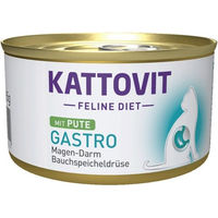 Produktbild von Kattovit Feline Diet Gastro Nassfutter Pute für Katzen Adult 12 x 85 g - 12 x 85 g