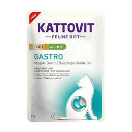 Kattovit Feline Diet Gastro Paté mit Pute Nassfutter für erwachsene Katzen 10 x 85 g - 10 x 85 g – Bild 1 von 5
