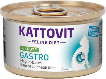 Produktbild von Kattovit Feline Diet Gastro Pute Nassfutter für Katzen zur Magen-Darm-Unterstützung 24x85g