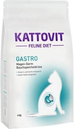 Produktbild von Kattovit Feline Diet Gastro Trockenfutter für erwachsene Katzen zur Unterstützung des Magen-Darm-Systems 4 kg - 4 kg