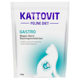 Produktbild von Kattovit Feline Diet Gastro Trockenfutter für Katzen Adult Magen-Darm Diätfutter 400 g - 6 x 400 g