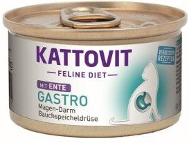 Produktbild von Kattovit Feline Diet Nassfutter Katze Gastro Adult Ente 12x85 g - 12 x 85 g