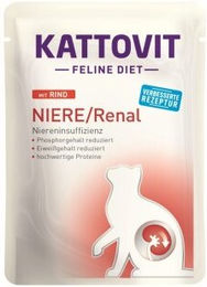 Produktbild von Kattovit Feline Diet Nassfutter Katze Renal Adult Rind 24x85 g - 24 x 85 g