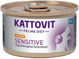 Produktbild von Kattovit Feline Diet Nassfutter Katze Sensitive Adult Huhn Monoprotein Getreidefrei 12x85 g - 10 x 85 g