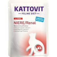Produktbild von Kattovit Feline Diet Niere/Renal Nassfutter Rind für erwachsene Katzen 24 x 85 g - 24 x 85 g