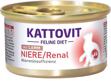 Produktbild von Kattovit Feline Diet Renal Nassfutter Lamm für Katzen 24x85g