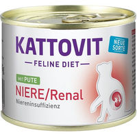 Produktbild von Kattovit Feline Diet Renal Nassfutter Pute für Katzen mit Nierenerkrankung 12x185g