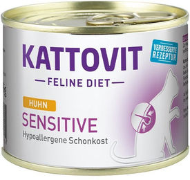Produktbild von Kattovit Feline Diet Sensitive Katzen Nassfutter Huhn Hypoallergen 12x185g