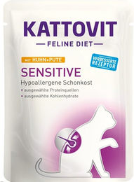 Kattovit Feline Diet Sensitive Katzen Nassfutter Huhn und Pute 24 x 85 g Hypoallergen - 24 x 85 g – Bild 1 von 4